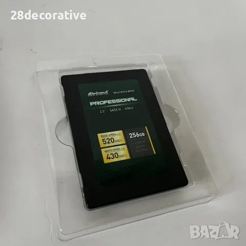 INLAND Professional 256GB SSD 3D TLC NAND SATA III 6Gb/s 2.5" 7mm Internal Solid State Drive (256GB), снимка 1