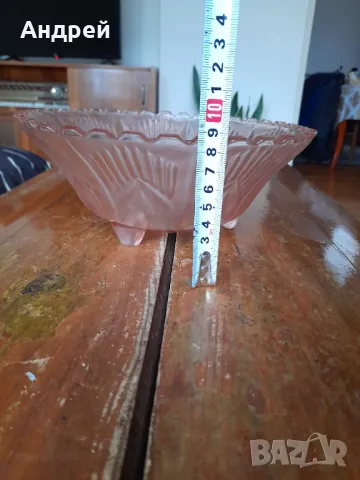 Стара стъклена фруктиера #3, снимка 2 - Други ценни предмети - 49083578