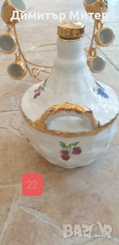 бутилка за алкохол от френски порцелан и 6бр чашки, снимка 6 - Буркани, бутилки и капачки - 42185534
