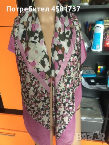 Копринен шал Marc O'Polo, снимка 3 - Шалове - 51742598