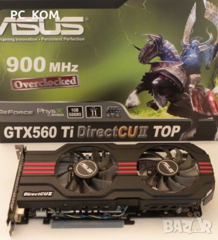 продавам видео asus gtx 560 ti 1gb, снимка 1 - Видеокарти - 44144344