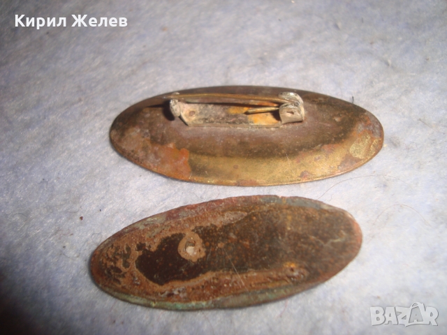 СТАРА БРОШКА с ШЛИФОВАН ЗЕЛЕН АХАТ - КАБОШОН за КОЛЕКЦИЯ 19401, снимка 4 - Антикварни и старинни предмети - 36107188