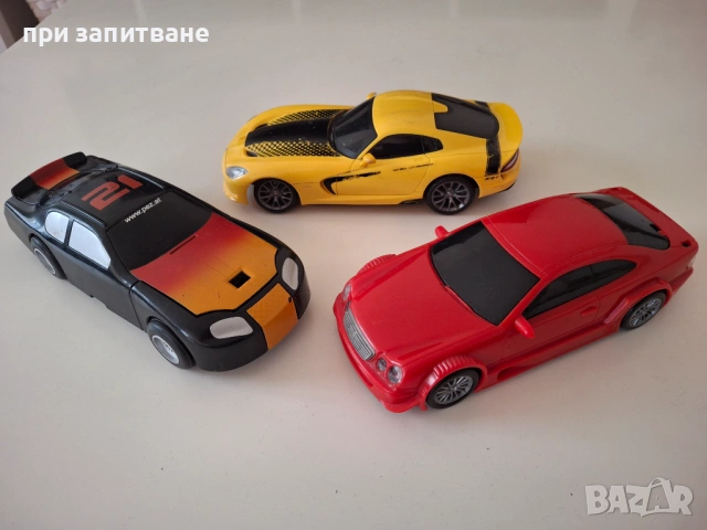 Колички Mercedes DTM, Dickie toys и Dodge SRT Viper GTS, Maisto, Кола разтягаща се, пластмасови 1/24