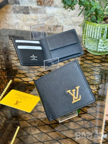 портмонета от естествена кожа louis vuitton , снимка 6 - Портфейли, портмонета - 51318180