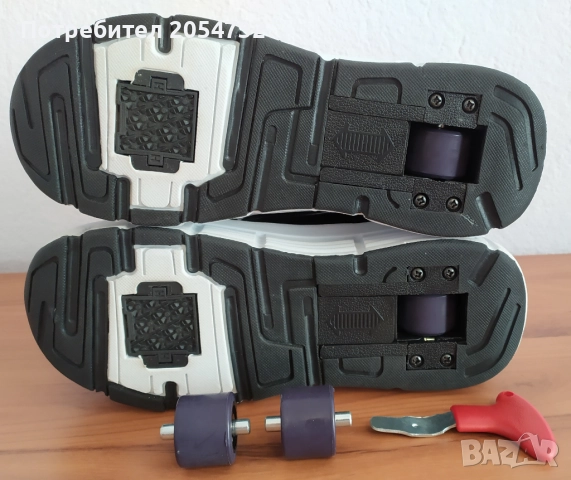 Нови обувки с прибиращи се колелца (PHTEER) , ролер обувки, снимка 3 - Ролери, кънки - 52289353