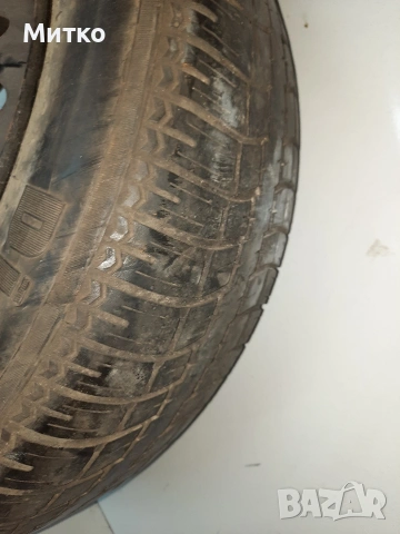 Желязна джанта с гума 15 ка за Тойота Ярис или Корола с 4 дупки, снимка 7 - Гуми и джанти - 53738925