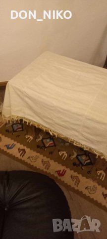 Кенарена Покривка за маса, снимка 3 - Антикварни и старинни предмети - 42588895