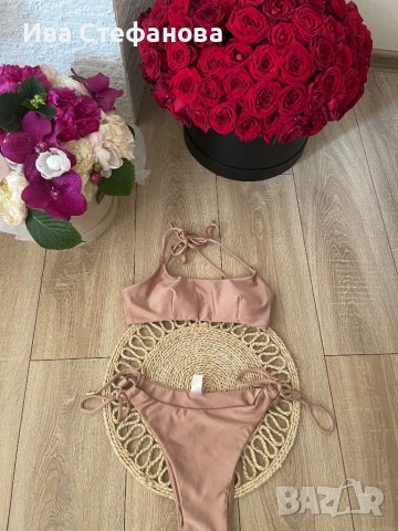 Нов телесно розов бански костюм сет от две части S размер , снимка 2 - Бански костюми - 41210780