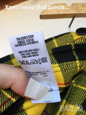 Мини плисирана вълнена пола на Marks and Spencer., снимка 11 - Поли - 52266416