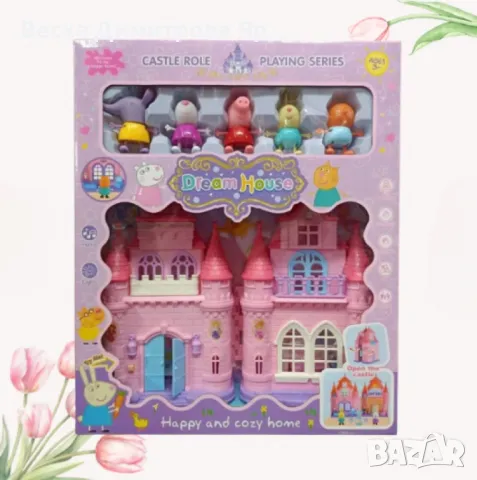 Комплект розов замък със светлини и музика Dream House Happy Cozy, снимка 2 - Други - 48338733