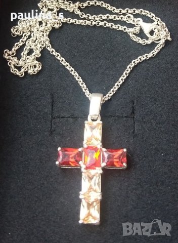 Винтидж / Два различни броя / Стар марков сребърен кръст "Lumani" / проба 925 , снимка 6 - Колиета, медальони, синджири - 41327631