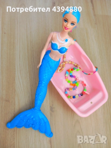 Кукла Русалка с вана, снимка 3 - Кукли - 53738383