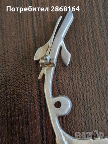 Много стара сребърна брошка, снимка 4 - Антикварни и старинни предмети - 48714960