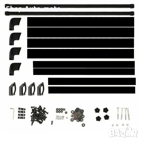 Багажник за покрив Automat - Алуминий + стомана, Универсален 127 х 96см, Черен, снимка 6 - Аксесоари и консумативи - 52234580