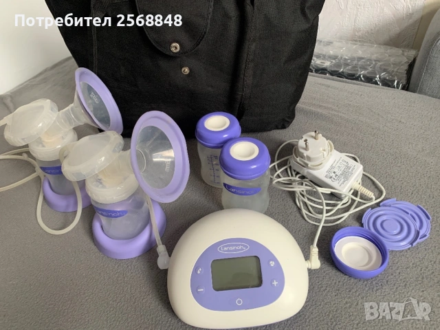 Двойна помпа за кърма Lansinoh, снимка 2 - Стоки за близнаци - 53386080