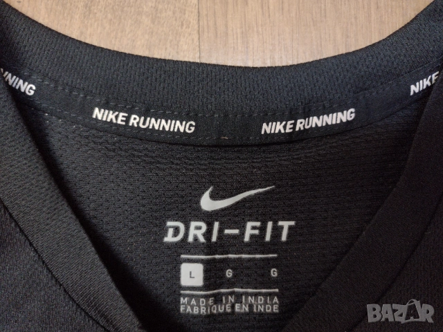 Nike Running - мъжка спортна тениска L, снимка 4 - Спортни дрехи, екипи - 53848142