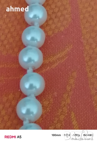 Красиво перлено колие, снимка 3 - Колиета, медальони, синджири - 51533553