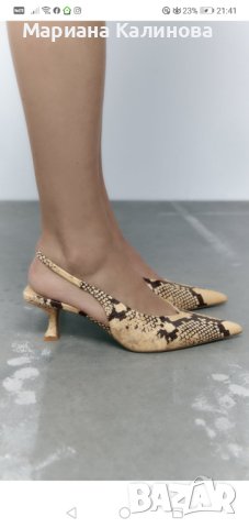 Обувки Zara естествена кожа, снимка 11 - Дамски обувки на ток - 40490825