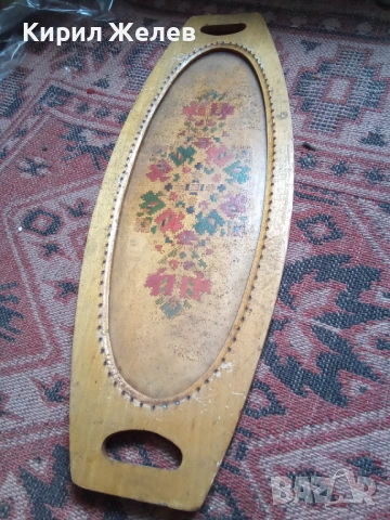 Стар дървен поднос 53669