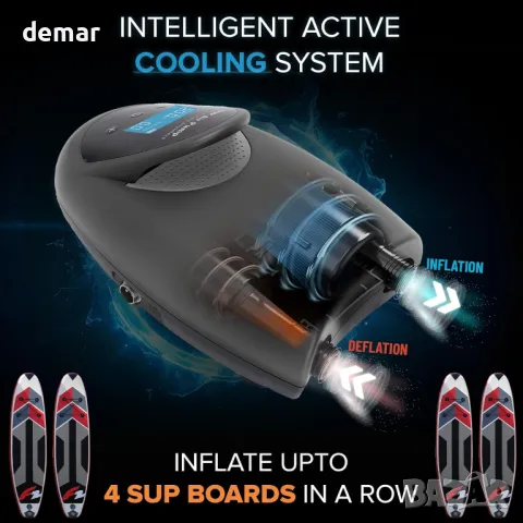 TONSIM 20PSI акумулаторна SUP помпа, 15000mAh батерия, LCD дисплей, снимка 2 - Други спортове - 49665193