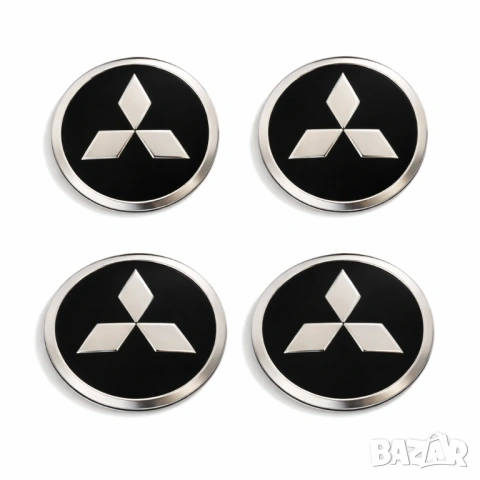 стикери метални за капачки за джанти или тасове за Mitsubishi, снимка 2 - Аксесоари и консумативи - 38627445