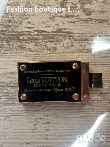 Louis Vuitton черна катарама плочка за колан със златни детайли 🖤, снимка 3 - Колани - 52247350