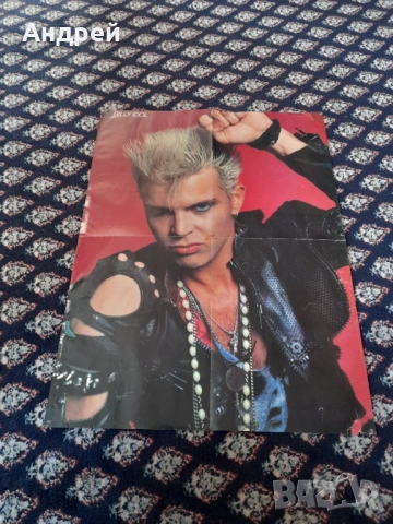 Стар плакат Iron Maden,Billy Idol, снимка 2 - Други ценни предмети - 53237049