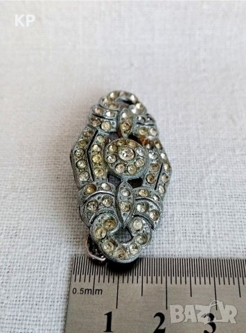 ⚜️ Винтидж руска брошка в стил Art Deco ⚜️, снимка 4 - Антикварни и старинни предмети - 39790739