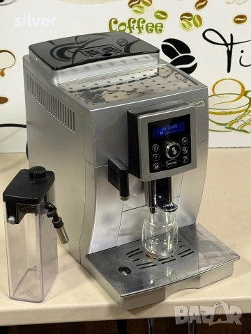Кафемашина кафе автомат delonghi magnifica cappuccino с гаранция, снимка 3 - Кафемашини - 53376978