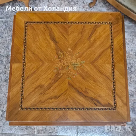 Антикварна масичка с интарзия Луи XV, снимка 11 - Маси - 56017455
