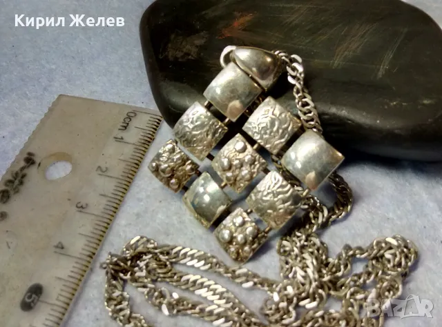 ШАРМАНТЕН АЖУРЕНТ СРЕБЪРЕН МЕДАЛЬОН РОДИРАНО СРЕБРО 925 със СРЕБЪРНА ВЕРИЖКА СРЕБРО 925 ITALY 28488, снимка 12 - Колиета, медальони, синджири - 49734065