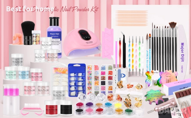 Голям комплект за нокти Major Dijit с лампа за нокти и пила, снимка 13 - Козметични уреди - 52953551