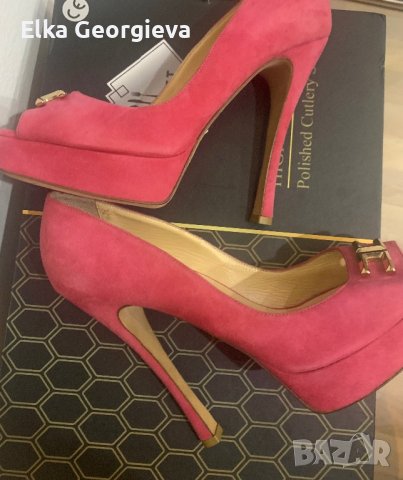 Маркови дамски обувки Elisabetta Franchi 38 номер, снимка 12 - Дамски елегантни обувки - 44342333