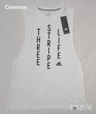 Adidas Three Stripe Life Tank оригинален потник M Адидас спорт, снимка 1 - Спортни екипи - 39371110