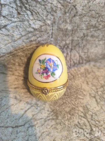 порцеланова кутийка яйце, снимка 3 - Антикварни и старинни предмети - 47473031