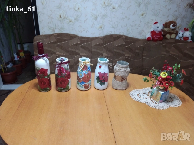 Вази,коледни бутилки 