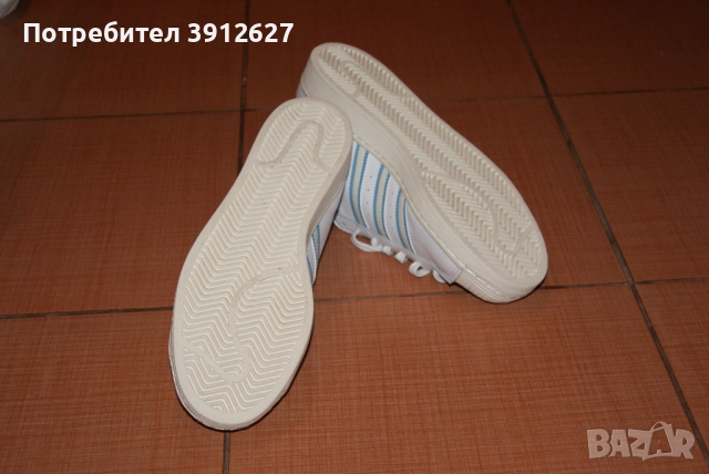 бели Stan Smith - Adidas кецове UK9 EU 43, снимка 5 - Кецове - 52354172