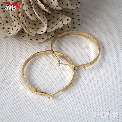 Обеци с 14К златно покритие 2141878, снимка 3 - Обеци - 53769225