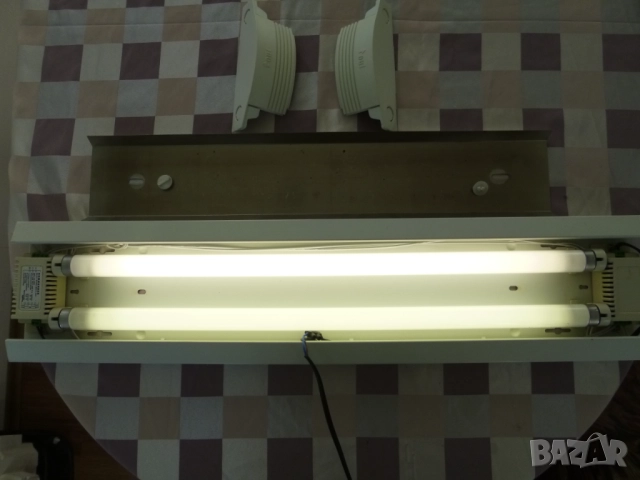 Неонова/луминисцентна лампа с две пури- 2х18W., снимка 6 - Лампи за стена - 52616419