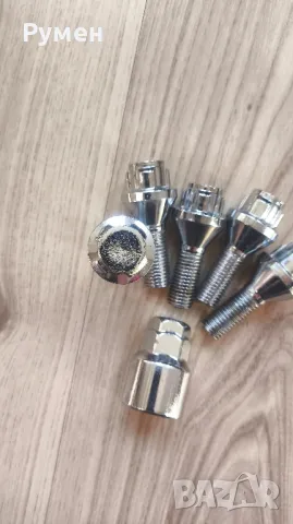 Секретни болтове за джанти 4 броя 12x1.50  плюс един резервен болт, снимка 2 - Други инструменти - 49595633