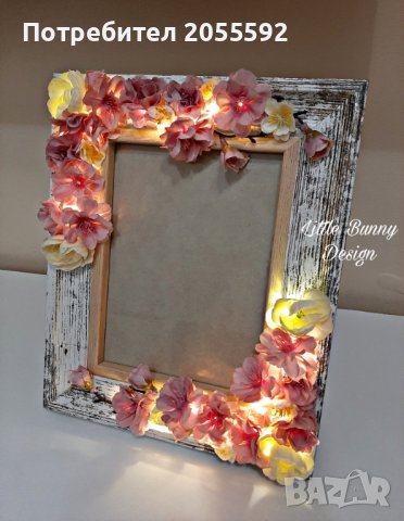 Декорирана рамка за снимка или текст покана за кръщене/сватба, снимка 8 - Декорация за дома - 37912448