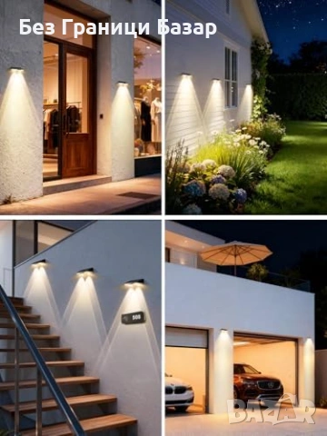 Нови 12 броя Соларни LED лампи за стълби ограда двор 3000K-6000K осветление, снимка 9 - Соларни лампи - 53815817
