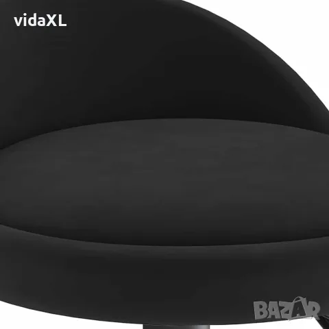vidaXL Бар табуретка, черна, кадифе, снимка 7 - Столове - 56147035