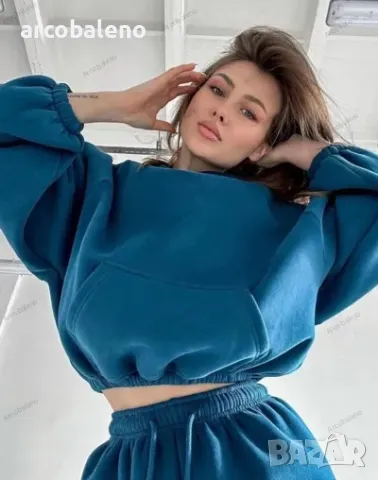 Моден дамски спортен ежедневен комплект от две части, 3цвята , снимка 7 - Комплекти - 47308708