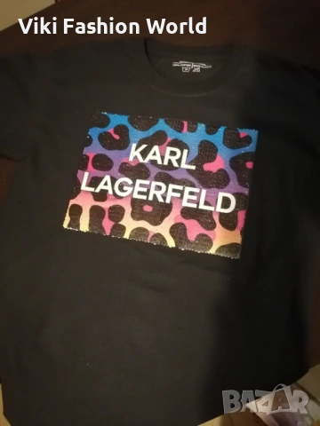 KARL Lagerfeld Дамска Тениска с Пайети Овърсайз