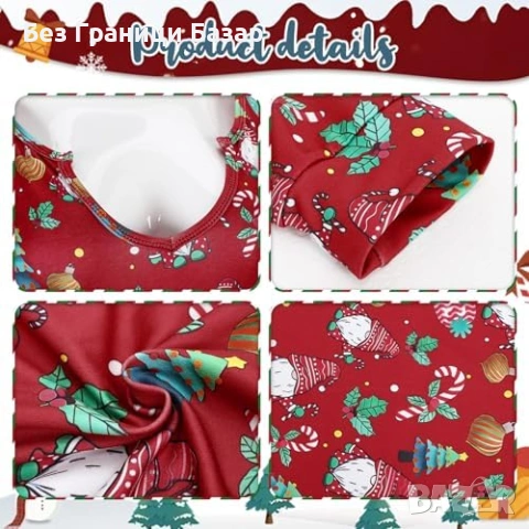 Нова Коледна пижама onesie за възрастни, топъл анимационен костюм, снимка 4 - Пижами - 53154522