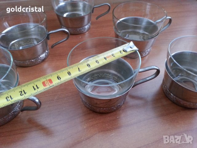 Руски чаши за чай стакани подстакани , снимка 5 - Антикварни и старинни предмети - 39896915