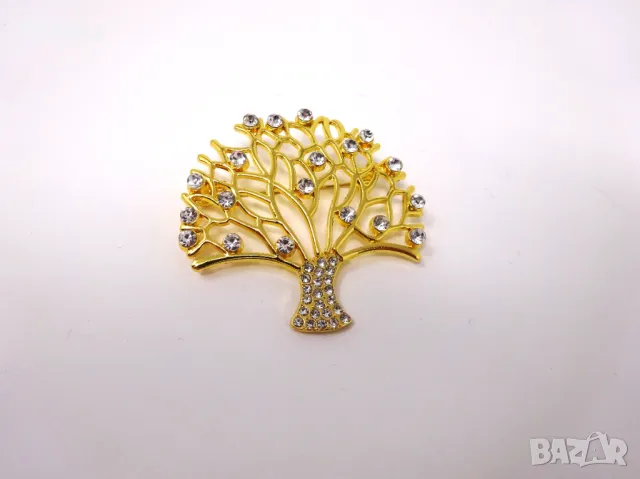 Нова брошка "Дървото на живота" с ринстони тип "Сваровски"