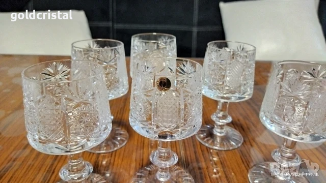 Кристални чаши , снимка 4 - Антикварни и старинни предмети - 40306577