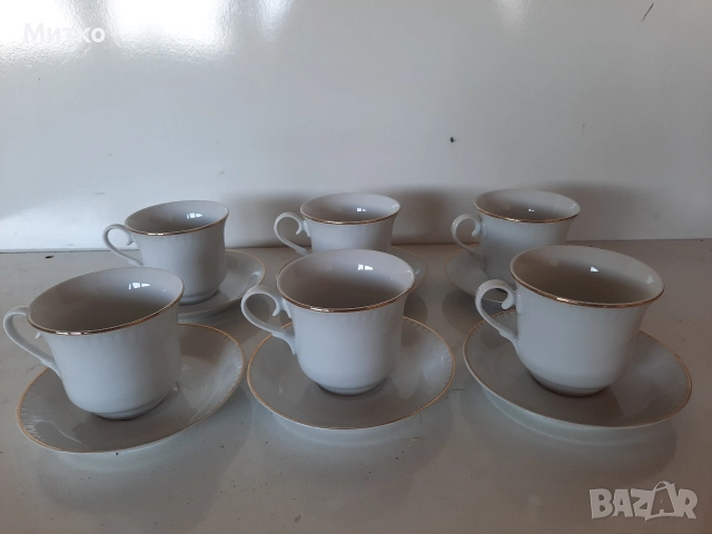 Сервиз за кафе от финен костен порцелан , снимка 3 - Сервизи - 52710181